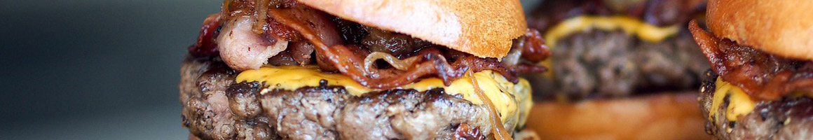 Eating Burger Fast Food at My Burger restaurant in Minneapolis, MN.